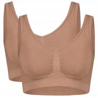 BAMBOO BASIC SEAMLESS BRA NOVA 2-pack tan