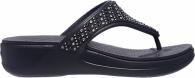 Crocs Monterey Shimmer Wedge Flip Women Black