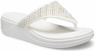 Crocs Monterey Shimmer Wedge Flip Women Oyster