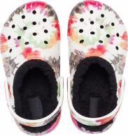 CROCS CLASSIC LINED TIE DYE GRAPHIC CLOG KIDS Black / Multi