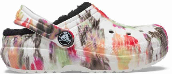 CROCS CLASSIC LINED TIE DYE GRAPHIC CLOG KIDS