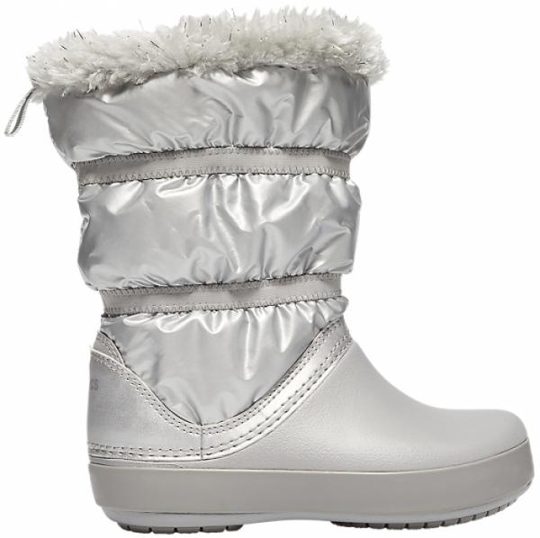 Girls Crocband Lodge Point Metallic Winter Boot 