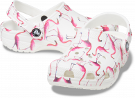 Classic Pool Party Clog Kids  White / flamingo