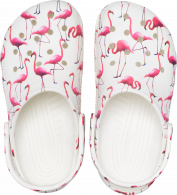 Classic Pool Party Clog Kids  White / flamingo