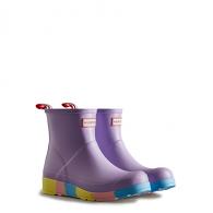 HUNTER W PLAY SHORT STRIPE SOLE WELLINGTON BOOTS lavender mist