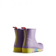 HUNTER W PLAY SHORT STRIPE SOLE WELLINGTON BOOTS lavender mist