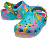 Crocs Classic Marbled Kids Clog T 206838 Digital Aqua / Multi