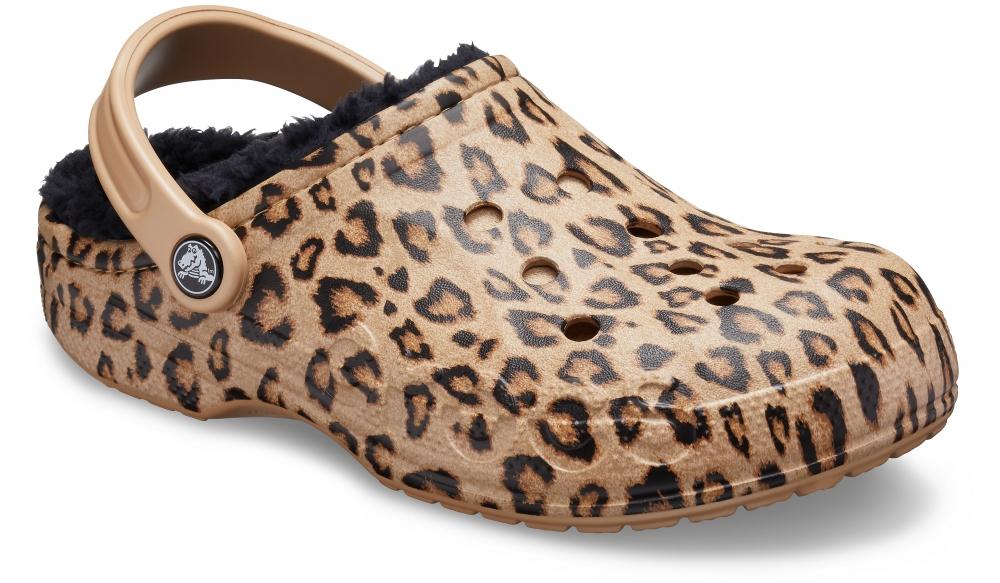 Baya lined leopard crocs Clearance
