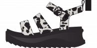 Delray Buckle Animal  Black / White