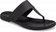 Womens Crocs Tulum Flip Black / Black