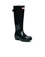 Womens Original Tall Back Adjustable Gloss Wellington Boots Black