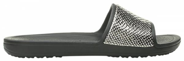 Women’s Crocs Sloane Metallic Texture Slide