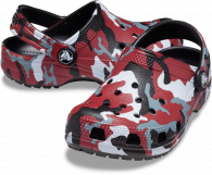 CROCS CLASSIC CAMO KIDS CLOG 207594 Black / Red