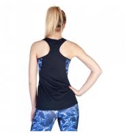 ELLE SPORT   Women's printed performance tank blue