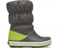 Kids Crocband™ Winter Boot Slate Grey / Lime Punch