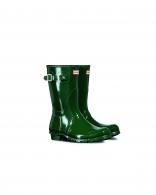 Womens Original Short Gloss Wellington Boots HUNTER GREEN