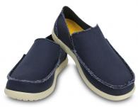 Crocs SANTA CRUZ Mens Loafers Navy / Stucco