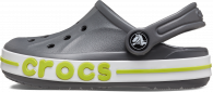 CROCS BAYABAND KIDS CLOG T 207018 Slate Grey / Lime Punch