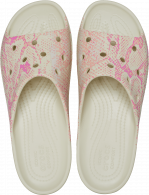CROCS CLASSIC PLATFORM SNAKE PRINT SLIDE W Bone/Multi