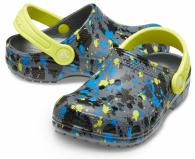 Crocs Classic Printed Clog Kids charcoal/citrus