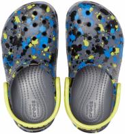 Crocs Classic Printed Clog Kids charcoal/citrus