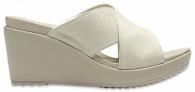 Crocs Leigh II XStrap Wedge  oyter/cobble