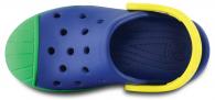 Kids Crocs Bump It Clog Blue Jean / Grass Green