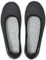 Womens Crocs Reviva Flat Black / White
