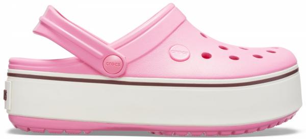 platform pink crocs