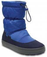 Womens LodgePoint Shiny Pull-on Boot Blue Jean / Navy