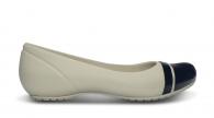 Womens Cap Toe Flat stucco/black