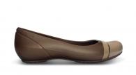 Womens Cap Toe Flat Bronze / Gold