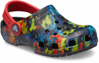 CROCS CLASSIC TIE DYE GRAPHIC KIDS CLOG T 206994 turq tonic / multi