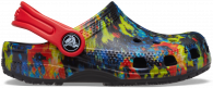 CROCS CLASSIC TIE DYE GRAPHIC KIDS CLOG T 206994 turq tonic / multi