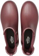 Womens Crocs Metallic Chelsea Boot Metallic Burgundy