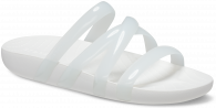 CROCS SPLASH GLOSSY STRAPPY SANDAL W White
