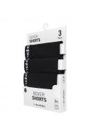 London Athletic Mens Comfort 3-Pack Boxer Shorts Black