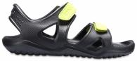 Crocs Swiftwater River Sandal Kids black/voltgreen