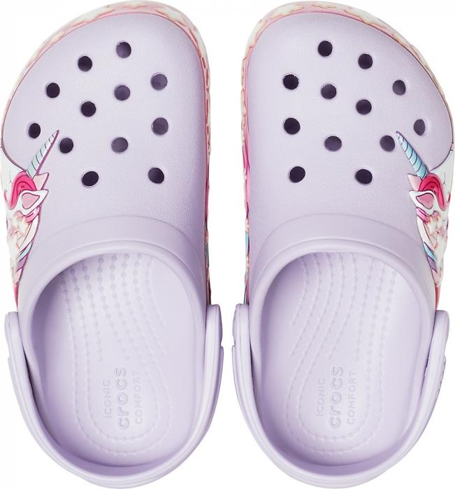lavender croc slides